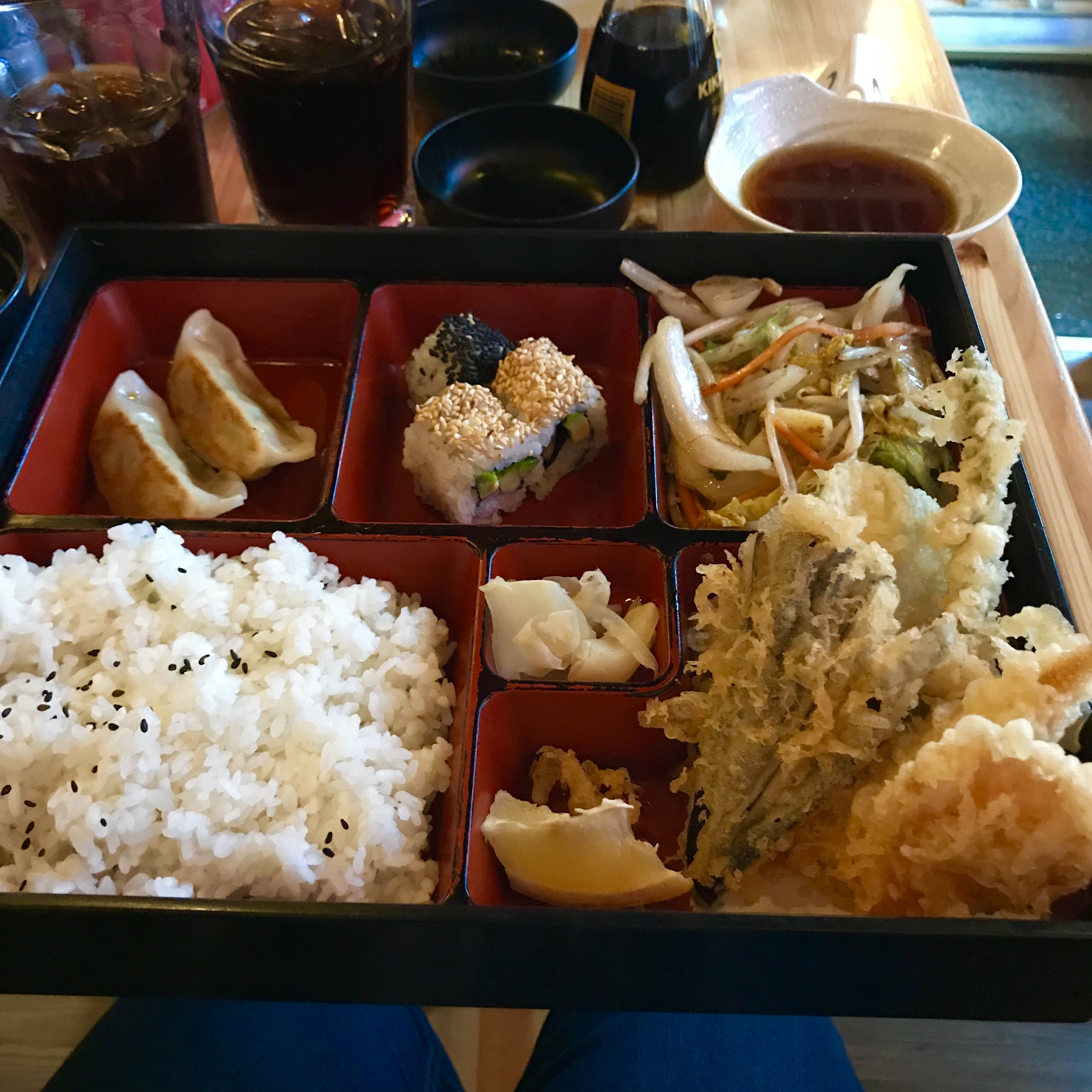 Japanese vegetable bento box at Taikichi.